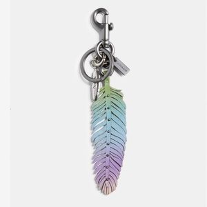 Coach ombré feather bag charm